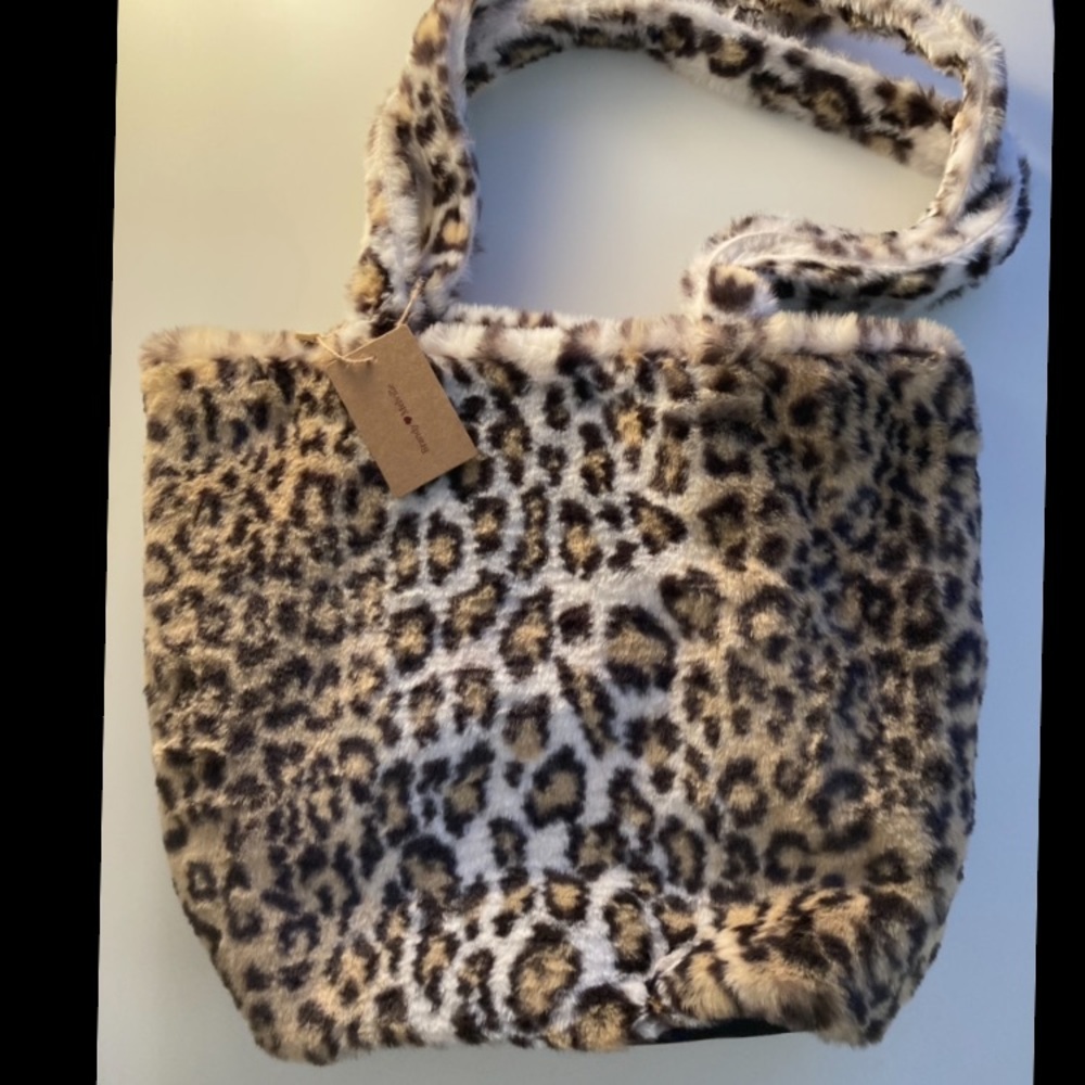 Fluffy cheetah bag tote Brandy Melville